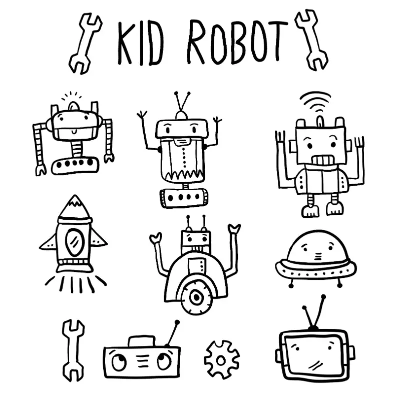 Free Robot Picture To Color In