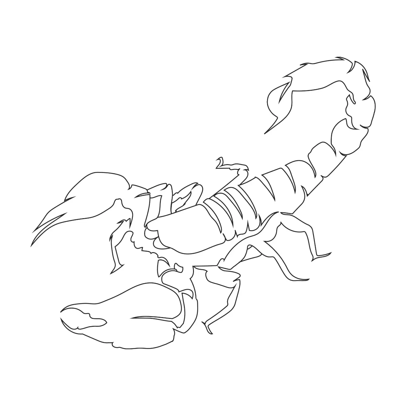 Free Scorpion Picture To Color In