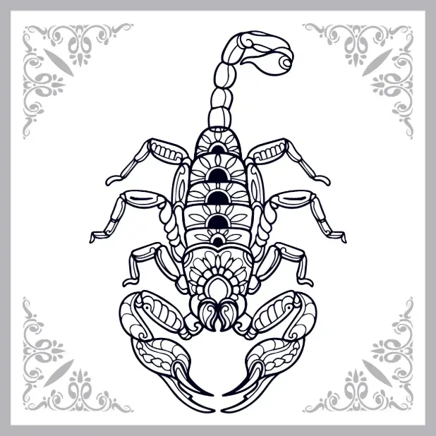 Free Scorpion Picture To Color In