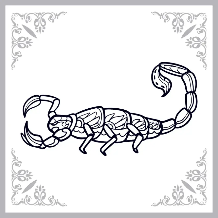 Free Scorpion Picture To Color In