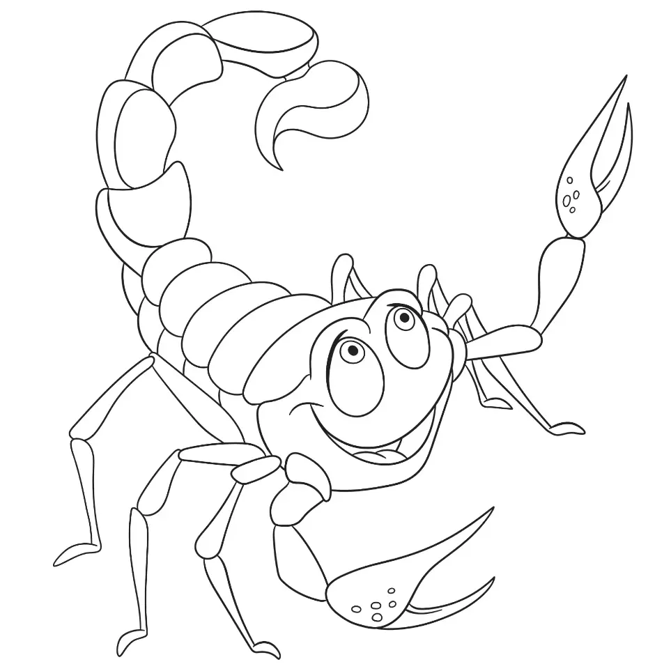 Free Scorpion Picture To Color In