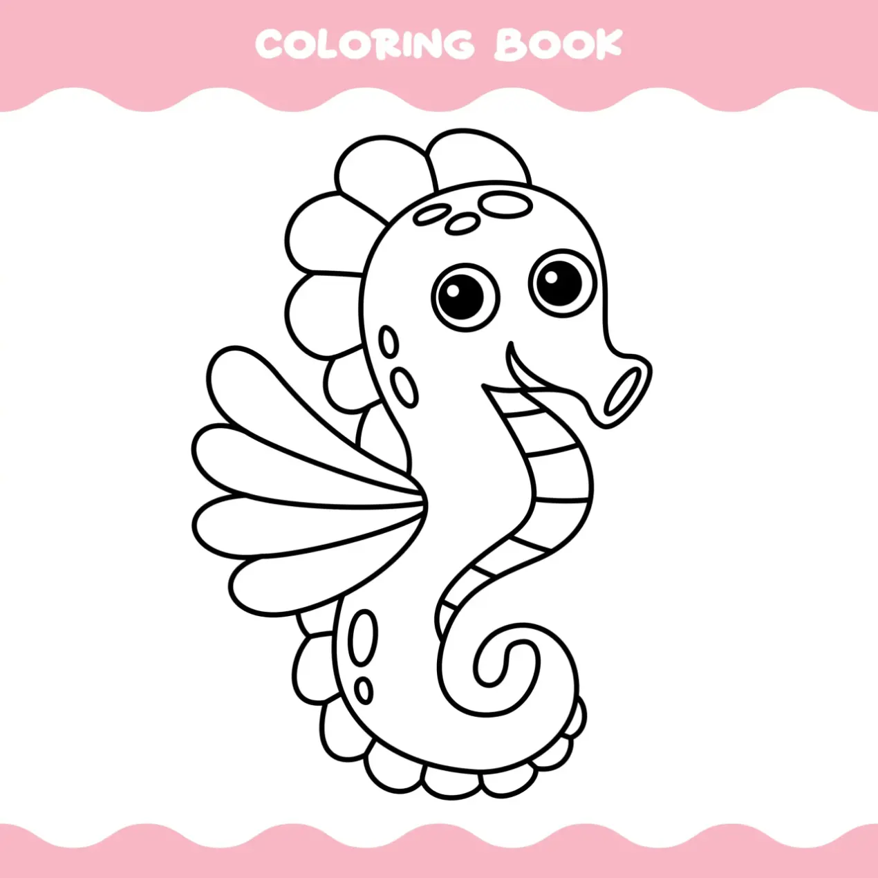 Free Seahorse Picture To Color In