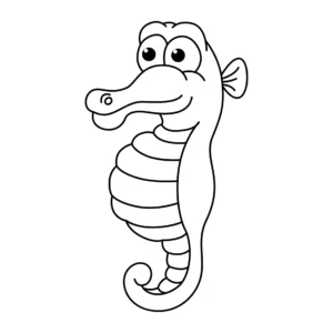 Free Seahorse Picture To Color In