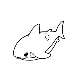 Free Shark Picture To Color In