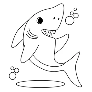 Free Shark Picture To Color In
