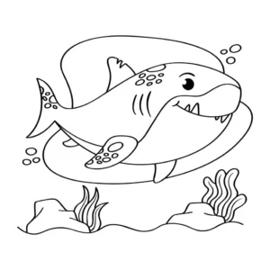 Free Shark Picture To Color In