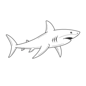 Free Shark Picture To Color In