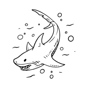 Free Shark Picture To Color In