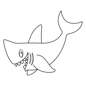 Free Shark Picture To Color In