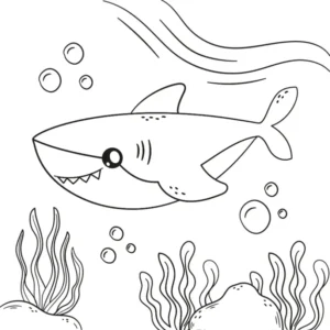 Free Shark Picture To Color In