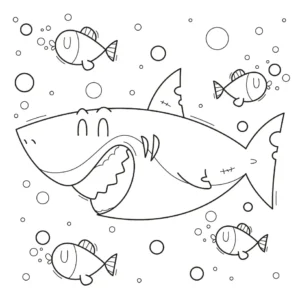 Free Shark Picture To Color In