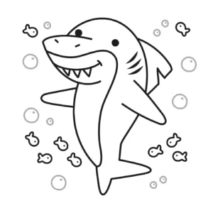 Free Shark Picture To Color In