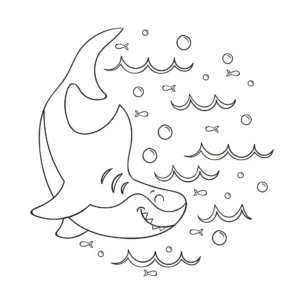 Free Shark Picture To Color In