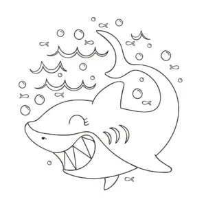 Free Shark Picture To Color In