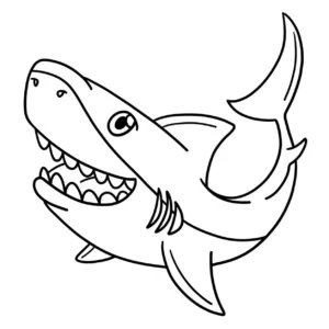 Free Shark Picture To Color In