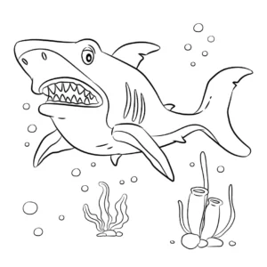 Free Shark Picture To Color In