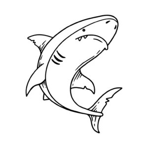 Free Shark Picture To Color In