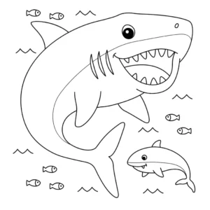 Free Shark Picture To Color In