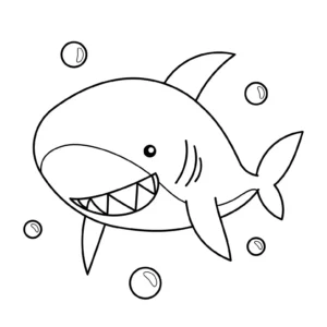 Free Shark Picture To Color In
