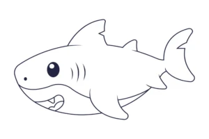 Free Shark Picture To Color In