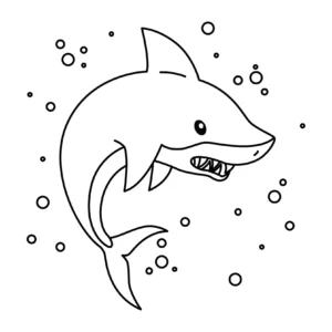 Free Shark Picture To Color In
