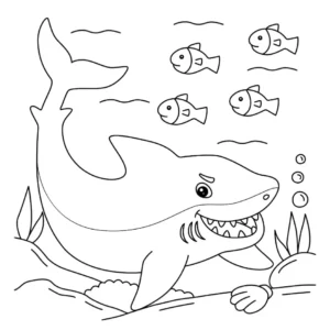 Free Shark Picture To Color In
