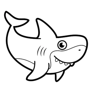 Free Shark Picture To Color In