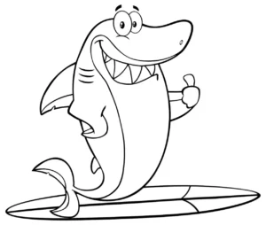 Free Shark Picture To Color In