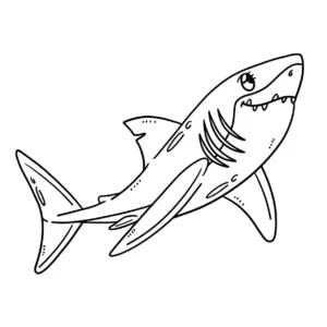 Free Shark Picture To Color In