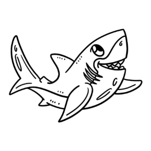Free Shark Picture To Color In