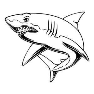 Free Shark Picture To Color In