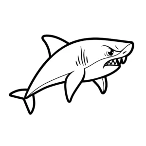Free Shark Picture To Color In