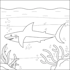 Free Shark Picture To Color In