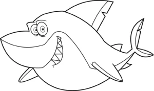 Free Shark Picture To Color In