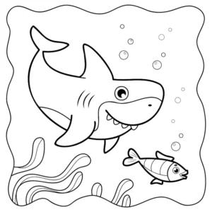 Free Shark Picture To Color In