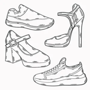 Free Shoe Picture To Color In