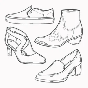 Free Shoe Picture To Color In
