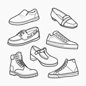 Free Shoe Picture To Color In
