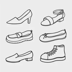 Free Shoe Picture To Color In
