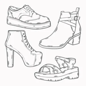 Free Shoe Picture To Color In