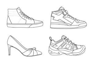 Free Shoe Picture To Color In