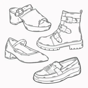 Free Shoe Picture To Color In