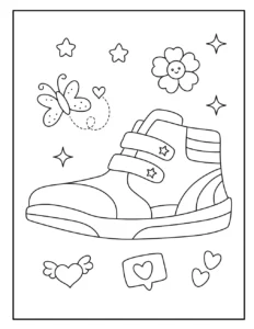 Free Shoe Picture To Color In