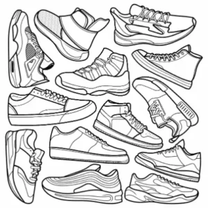 Free Shoe Picture To Color In