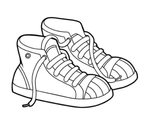 Free Shoe Picture To Color In