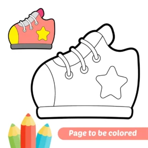 Free Shoe Picture To Color In