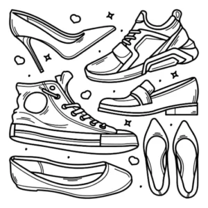 Free Shoe Picture To Color In
