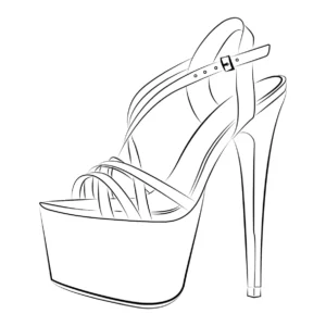 Free Shoe Picture To Color In