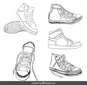 Free Shoe Picture To Color In