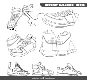 Free Shoe Picture To Color In